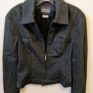 Vintage Pin Stripped Blazer w/ Full Zipper